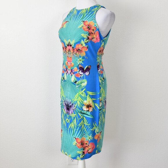 Cache Tropical Floral Sheath Dress - M - Picture 3 of 8